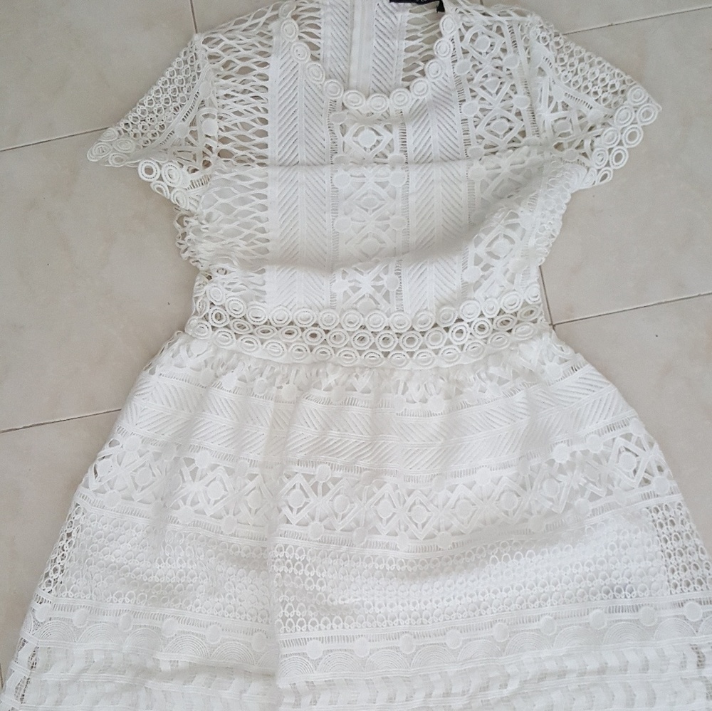 Lace White Dress